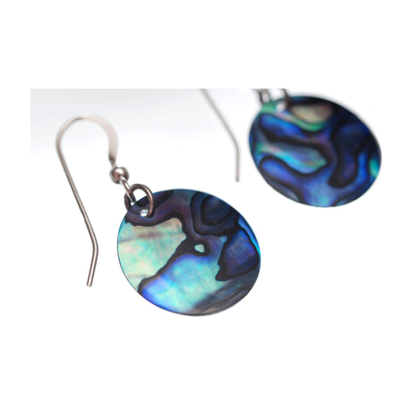 Paua round earrings