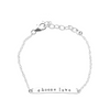 Sterling silver hand-stamped bracelet - choose love