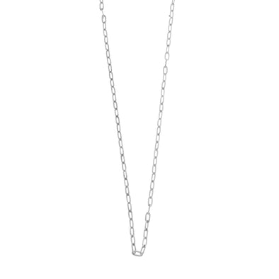 Sterling Silver Cable chain choker on white background