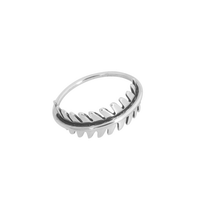 Sterling silver fern ring