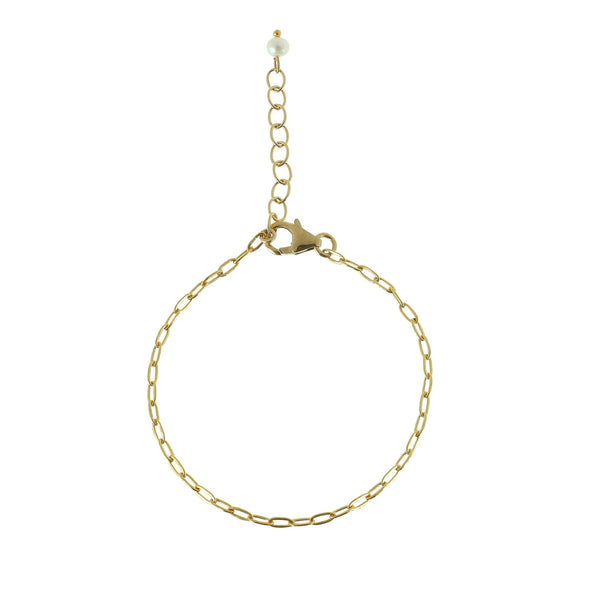 Gold cable chain bracelet