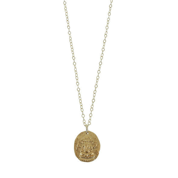 Gold ganesh pendant necklace