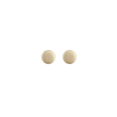 Gold round petite stud earrings