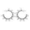 Sterling Silver flower hoop earrings