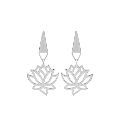 Lotus flower stud earrings