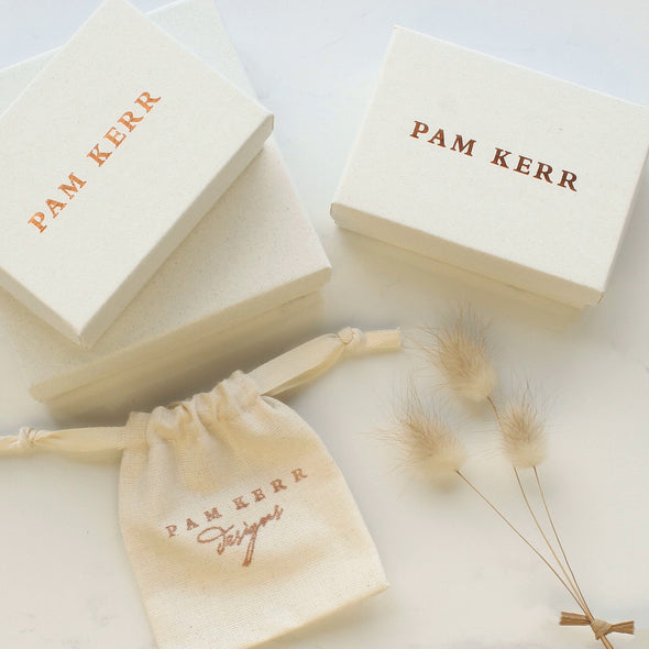Pam Kerr jewellery boxes and jewellery pouch