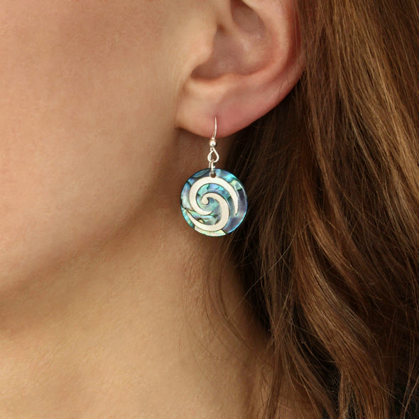 Vibrant Paua Earrings | Open Koru