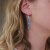 Short thin rectangle Paua earrings