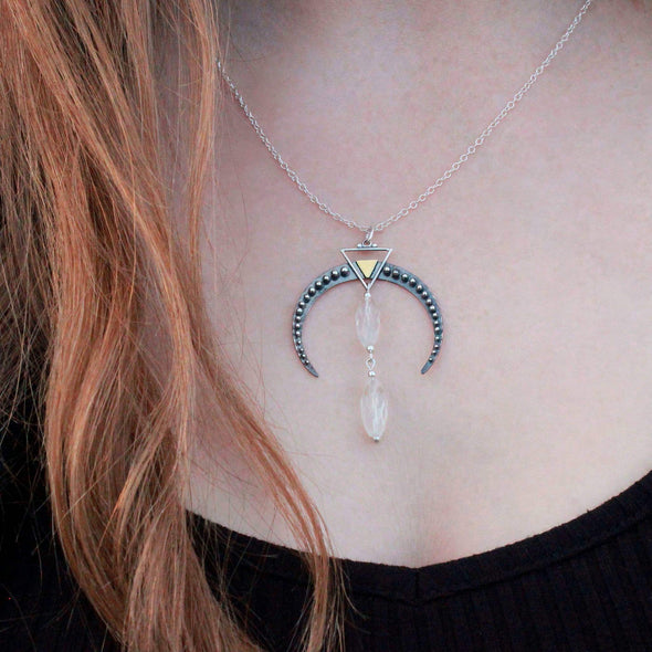 Shine Crescent Moon Necklace- Only 1 left!