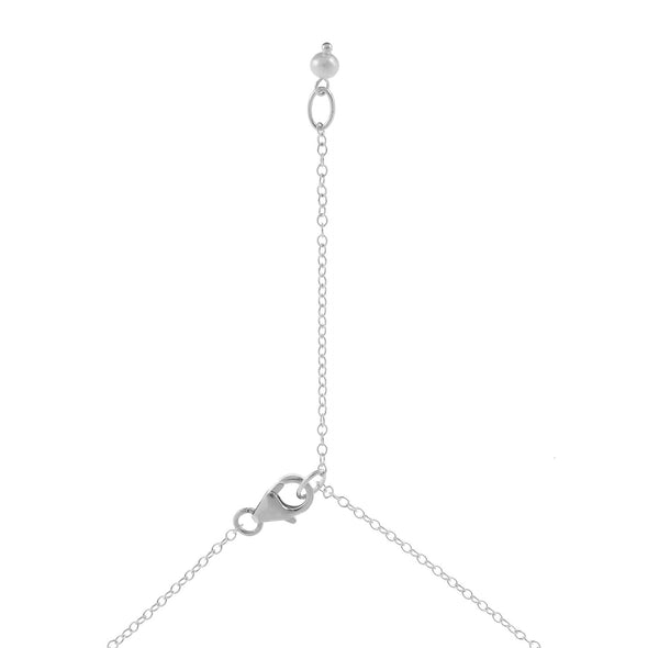 Sterling Silver chain adjustable end with pearl