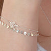 Sterling Silver Lotus Flower and chain Bracelet