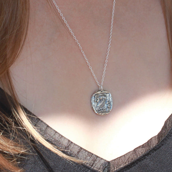Sterling Silver Owl pendant necklace