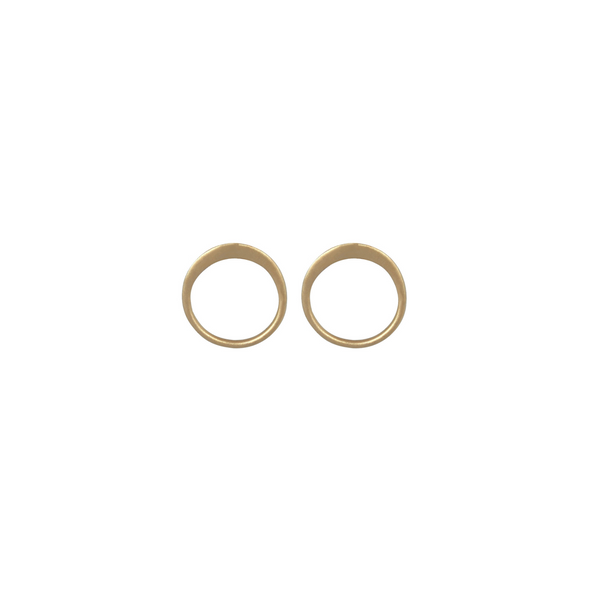 Gold Circle Stud earrings