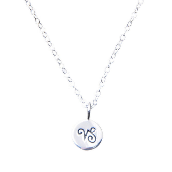 Sterling Silver Zodiac Capricorn Star sign necklace.